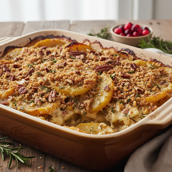 Savory Rutabaga Bake with Sweet Crunch recipe