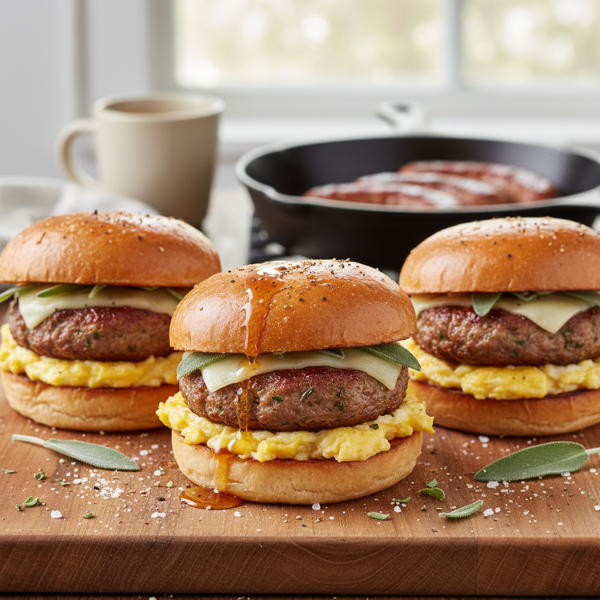 Savory Sage Breakfast Sausage Sandwiches recipe