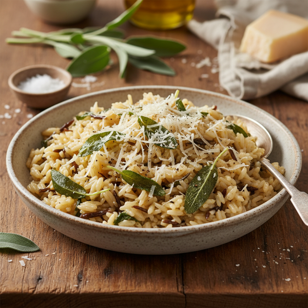 Savory Sage Parmesan Rice recipe