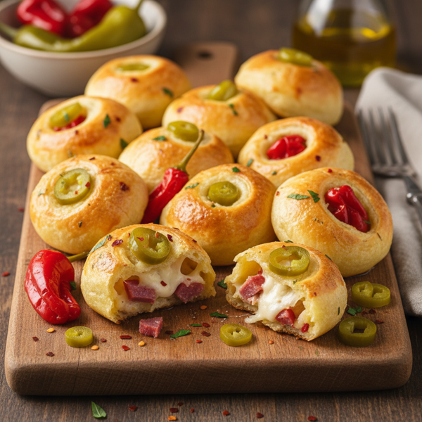 Savory Salami & Provolone Pepperoncini Bites recipe