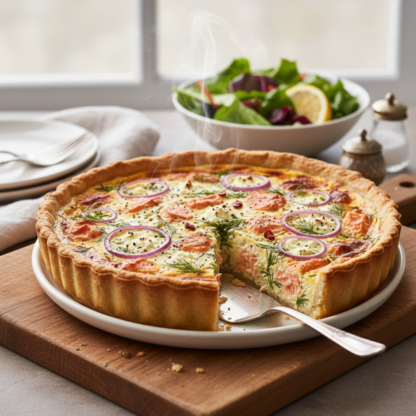 Savory Salmon Quiche recipe