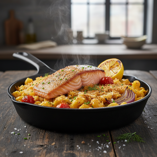 Savory Salmon and Macaroni Delight recipe