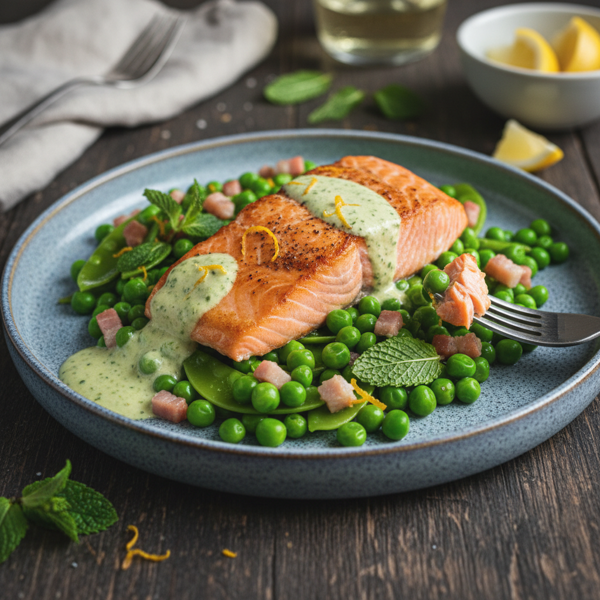 Savory Salmon and Pea Delight recipe