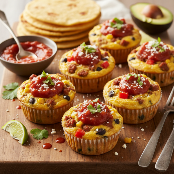 Savory Salsa Breakfast Egg Cups recipe