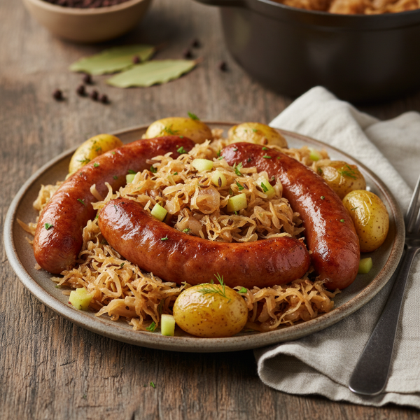 Savory Sauerkraut & Smoked Sausage Harmony recipe