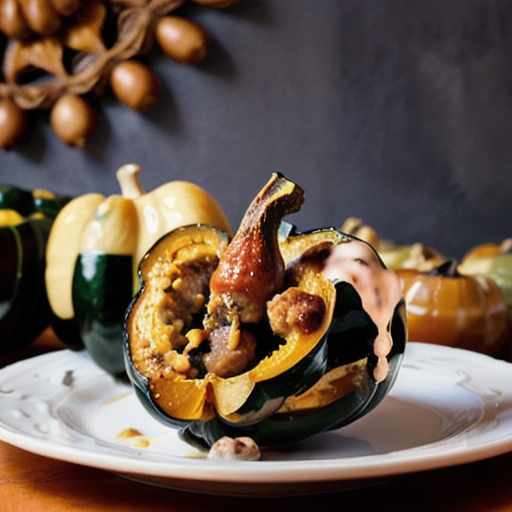 Savory Sausage-Stuffed Acorn Squash Delight recipe
