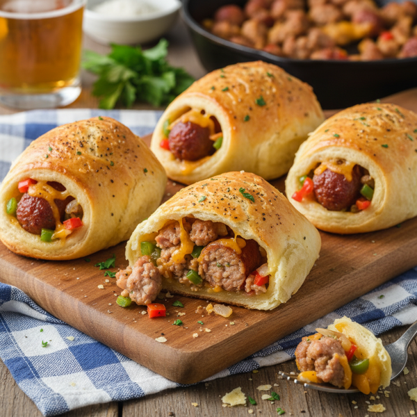 Savory Sausage-Stuffed Kolaches recipe