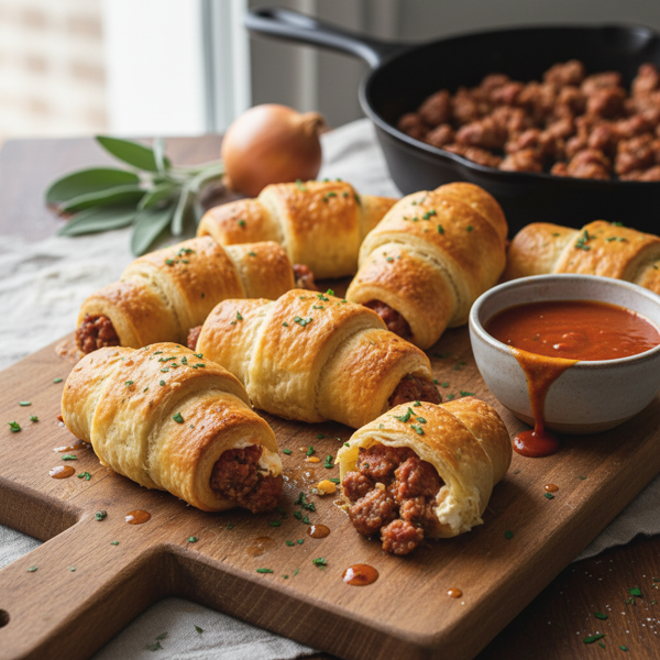 Savory Sausage Crescents recipe