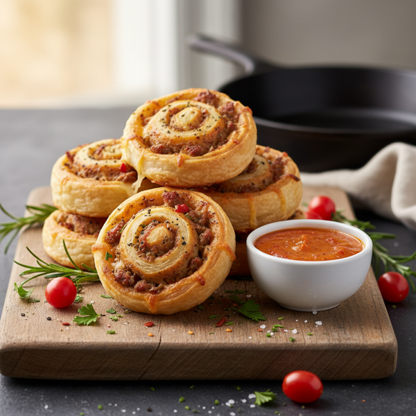 Savory Sausage Pinwheel Bites recipe