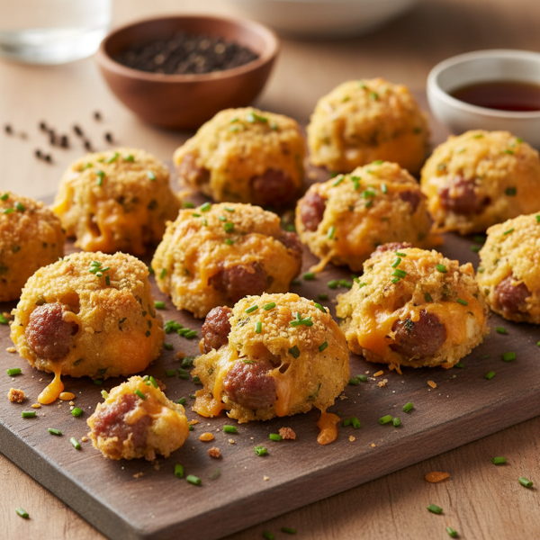 Savory Sausage & Cheddar Breakfast Bites recipe