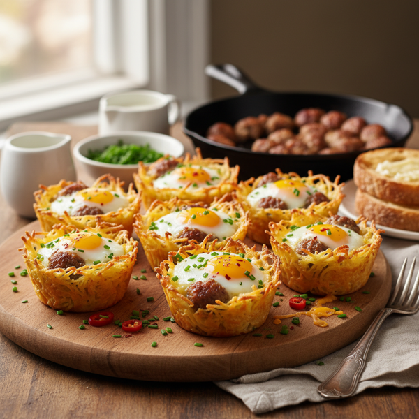 Savory Sausage & Potato Breakfast Cups recipe