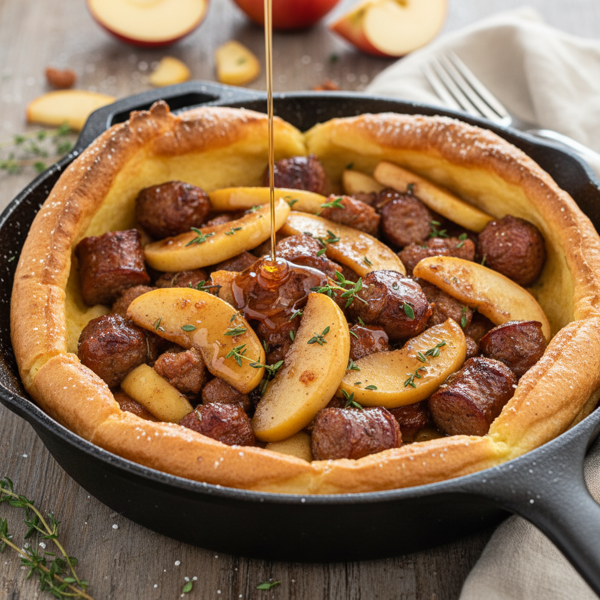 Savory Sausage and Cinnamon-Apple Dutch Baby recipe