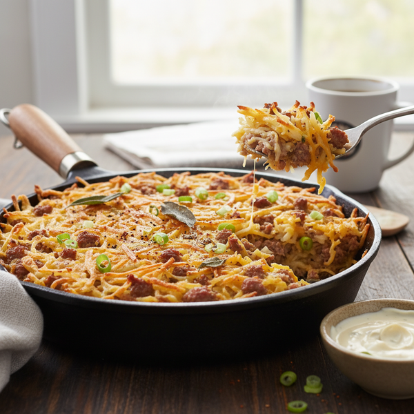 Savory Sausage and Hash Brown Breakfast Delight recipe