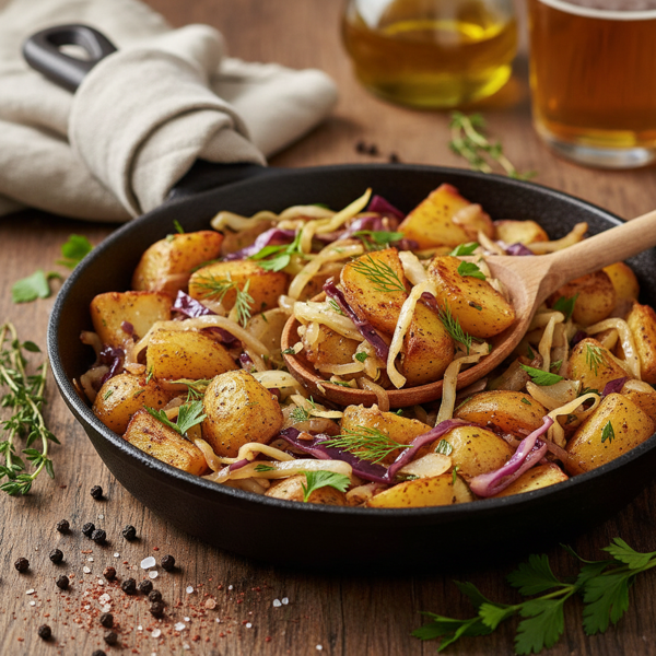 Savory Sautéed Potatoes and Cabbage Delight recipe