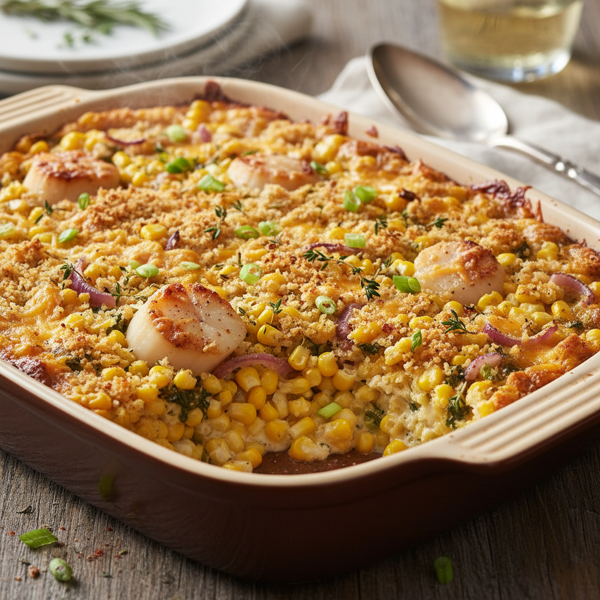Savory Scalloped Corn Delight recipe