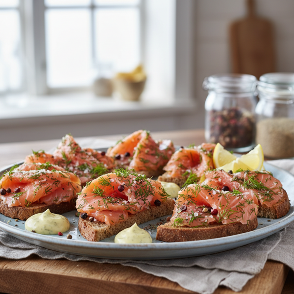 Savory Scandinavian Gravlax recipe