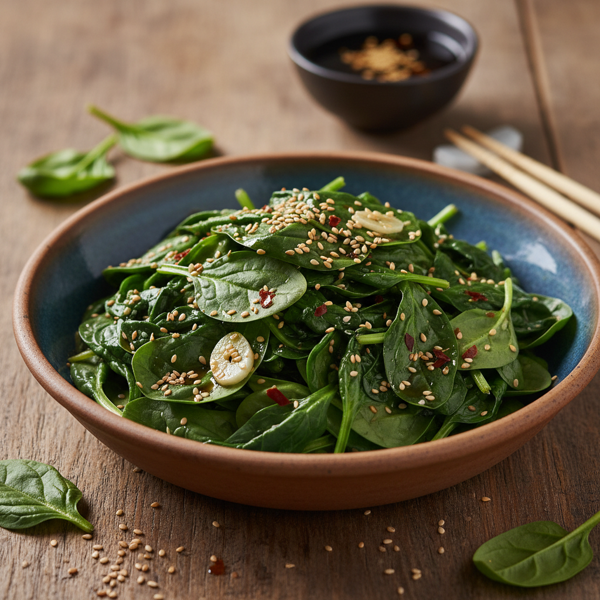 Savory Sesame-Infused Spinach recipe