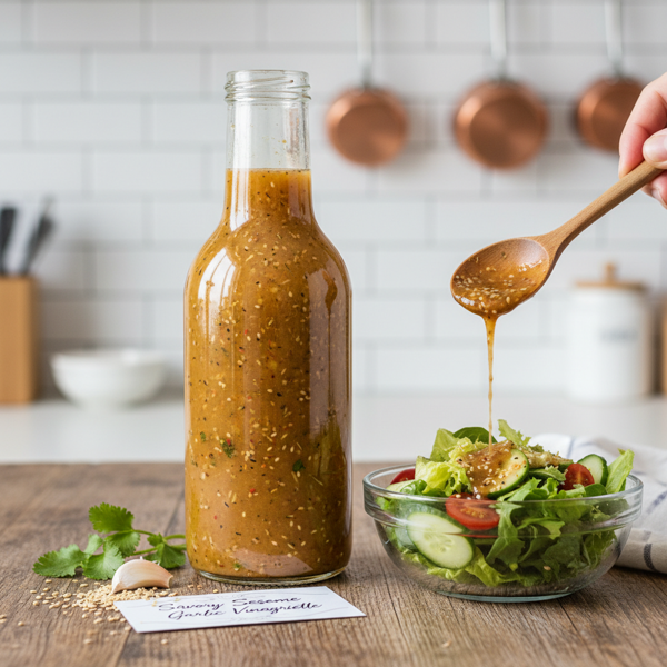 Savory Sesame Garlic Vinaigrette recipe