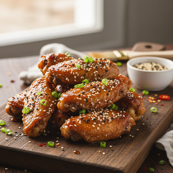 Savory Sesame Glazed Chicken Wings recipe