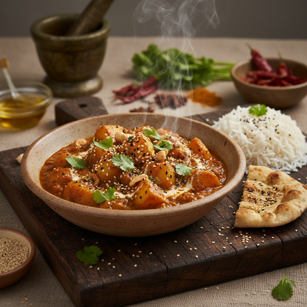 Savory Sesame Potato Curry recipe