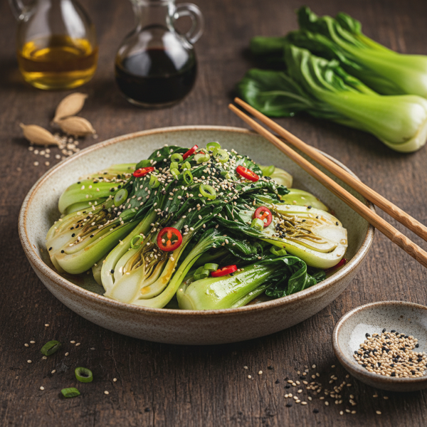 Savory Sesame Soy Bok Choy Delight recipe