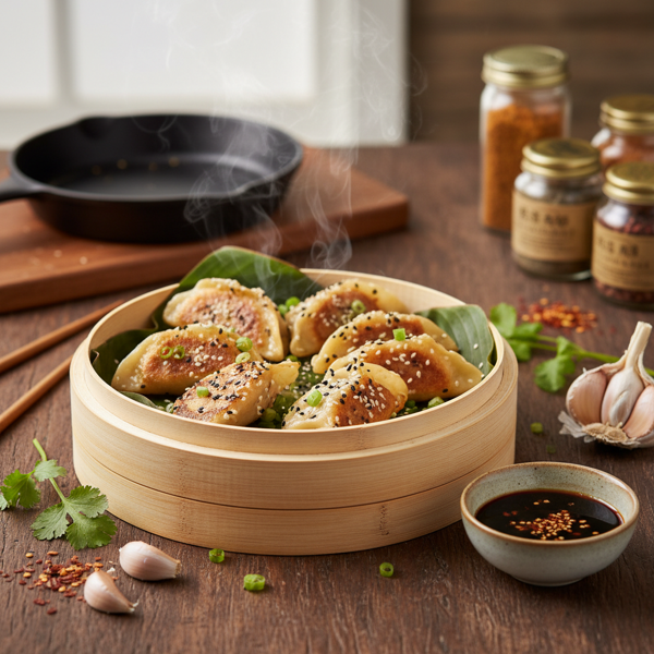 Savory Sesame Tofu Potstickers recipe