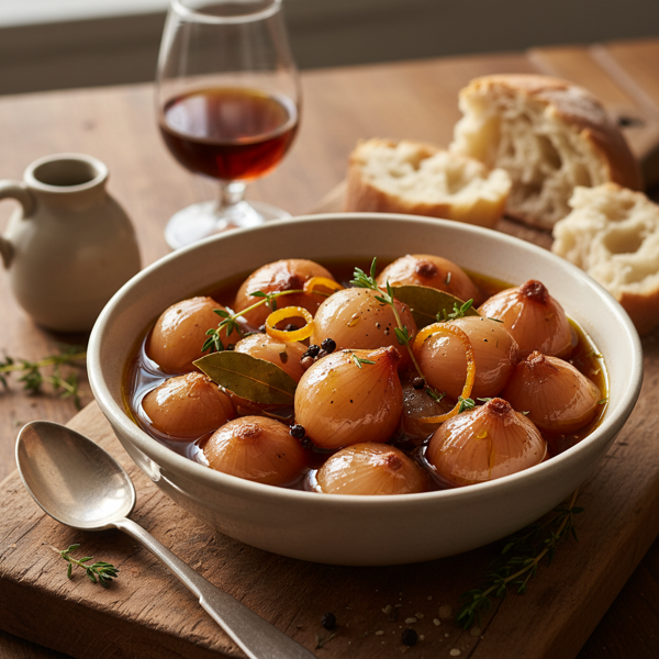 Savory Sherry-Pickled Cipollini Onions recipe