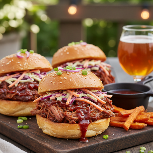 Savory Shredded Beef BBQ Sandwiches recipe