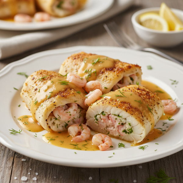 Savory Shrimp-Stuffed Flounder Fillets recipe