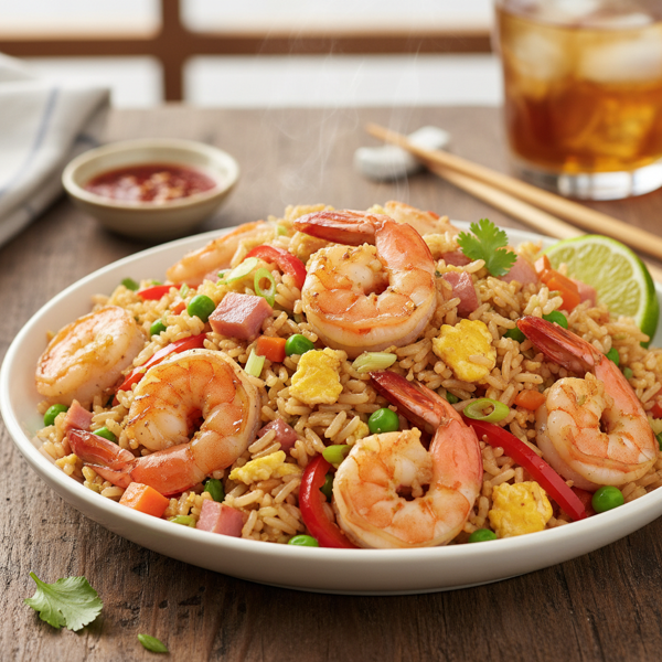 Savory Shrimp Fried Rice Medley recipe