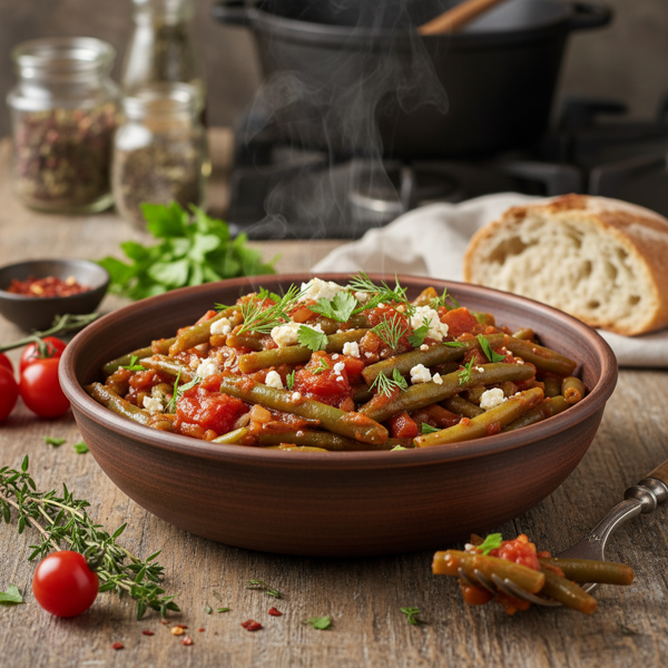 Savory Simmered Green Beans recipe