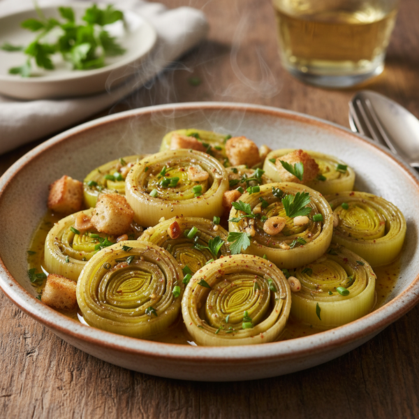 Savory Simmered Leeks Delight recipe