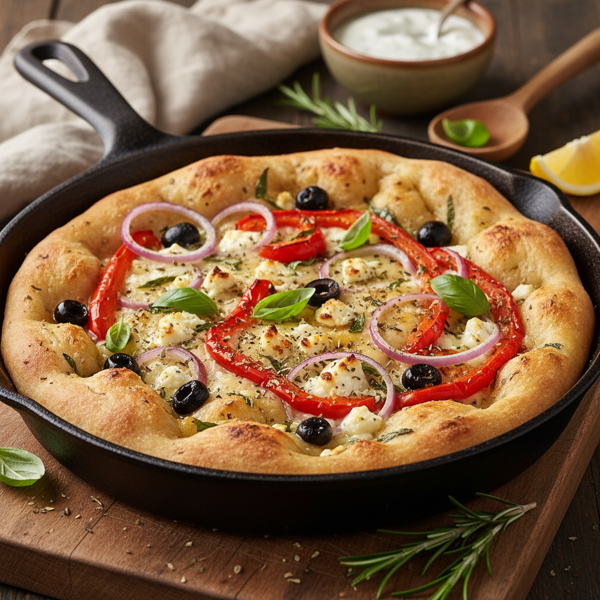 Savory Skillet Flatbread recipe
