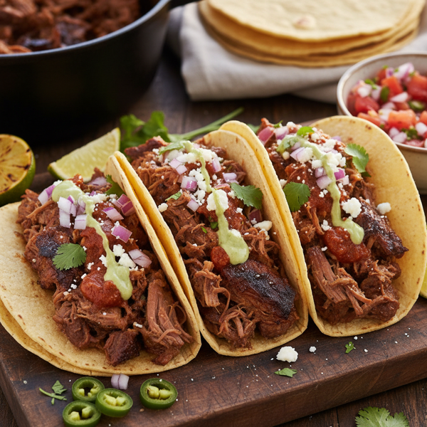 Savory Slow-Cooked Beef Tacos recipe