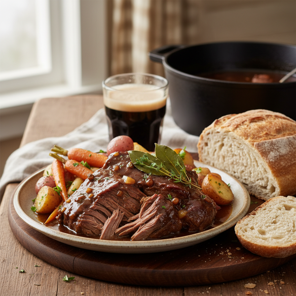 Savory Slow-Cooked Beer-Braised Beef Chuck recipe