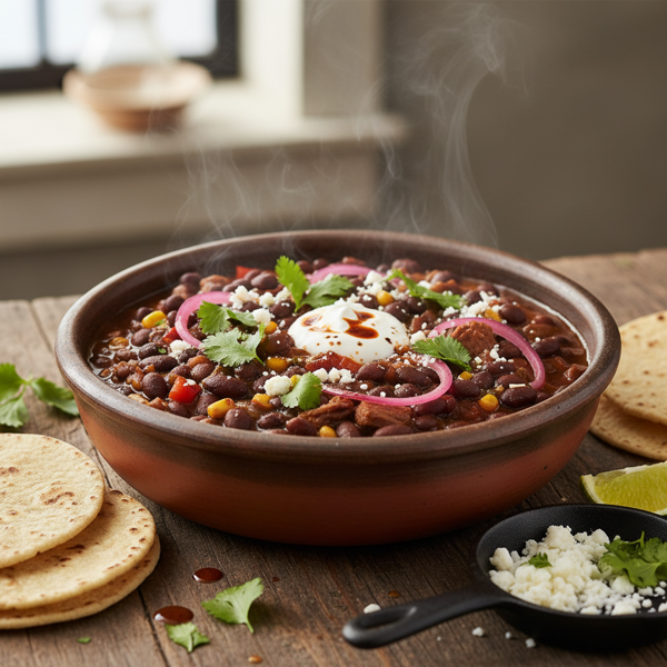 Savory Slow-Cooked Black Bean Medley recipe