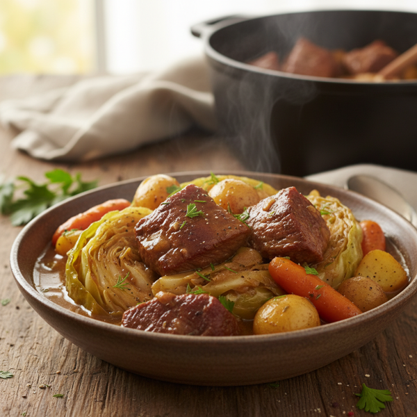 Savory Slow-Cooked Cabbage Beef Delight recipe