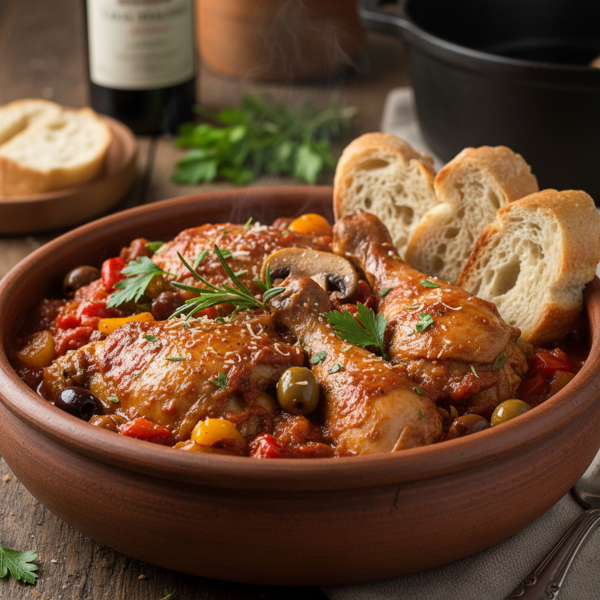 Savory Slow-Cooked Chicken Cacciatore recipe