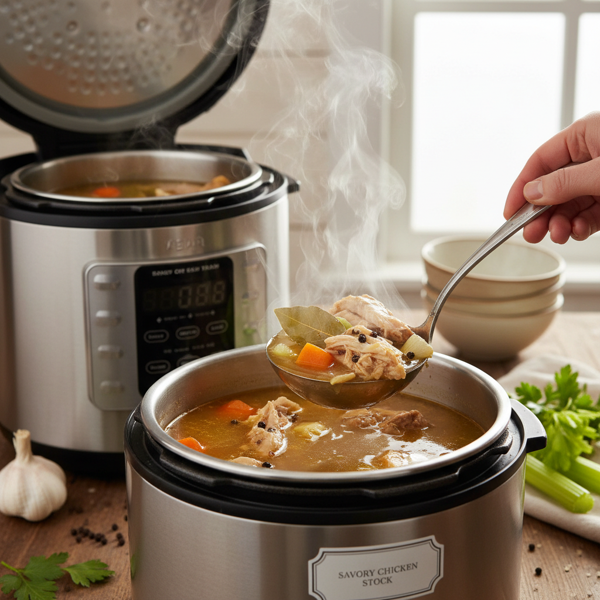Savory Slow-Cooked Chicken Stock in Electric Pressure Cooker recipe