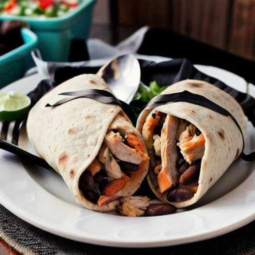 Savory Slow-Cooked Chicken & Black Bean Burritos recipe