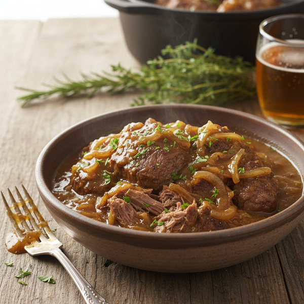 Savory Slow-Cooked Cube Steak with Onion Gravy recipe