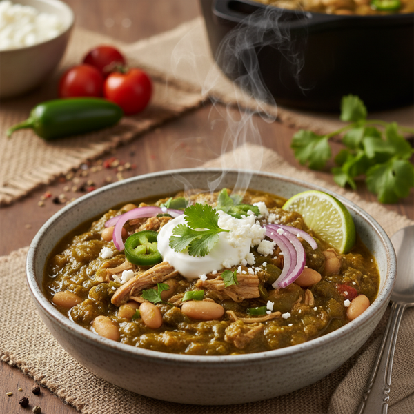 Savory Slow-Cooked Green Turkey Chili recipe