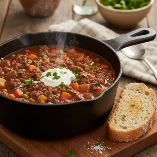 Savory Slow-Cooked Ground Beef and Vegetable Stew recipe
