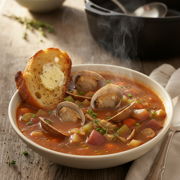 Savory Slow-Cooked Manhattan Clam Chowder recipe