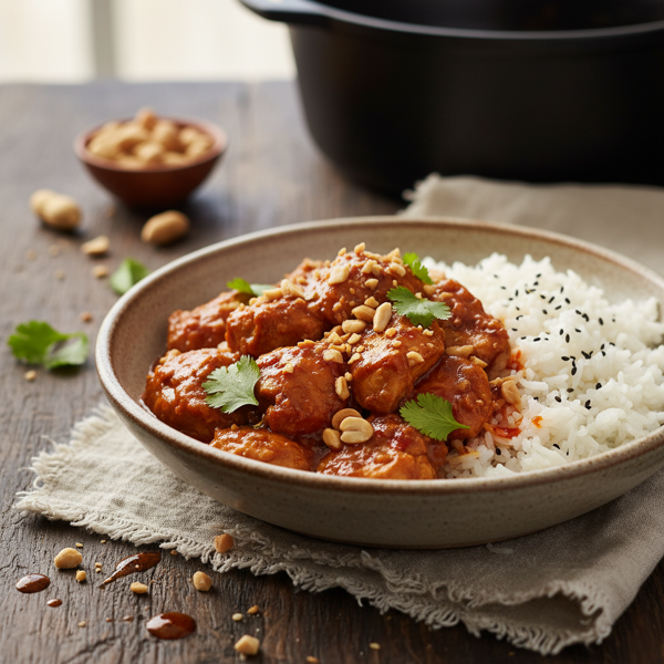 Savory Slow-Cooked Peanut Butter Chicken recipe