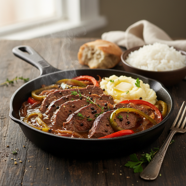 Savory Slow-Cooked Pepper Steak recipe