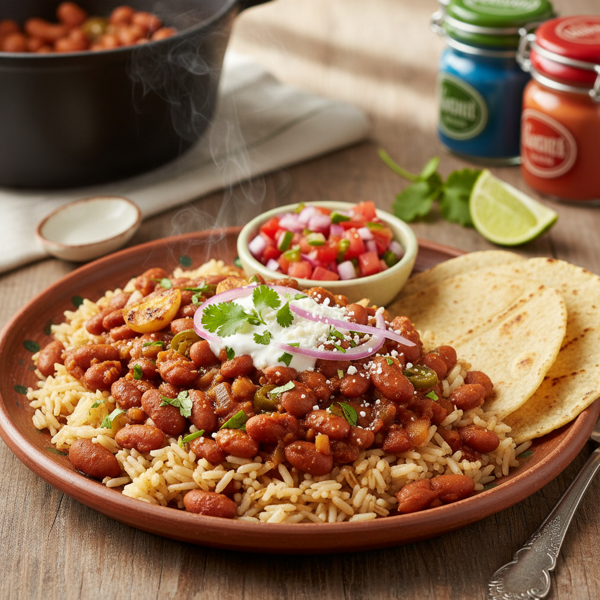 Savory Slow-Cooked Pinto Beans with Rice recipe
