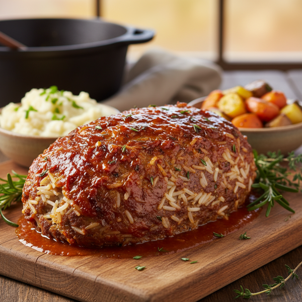 Savory Slow-Cooked Porcupine Meatloaf recipe