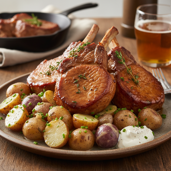 Savory Slow-Cooked Pork Chops with Creamy Potato Medley recipe