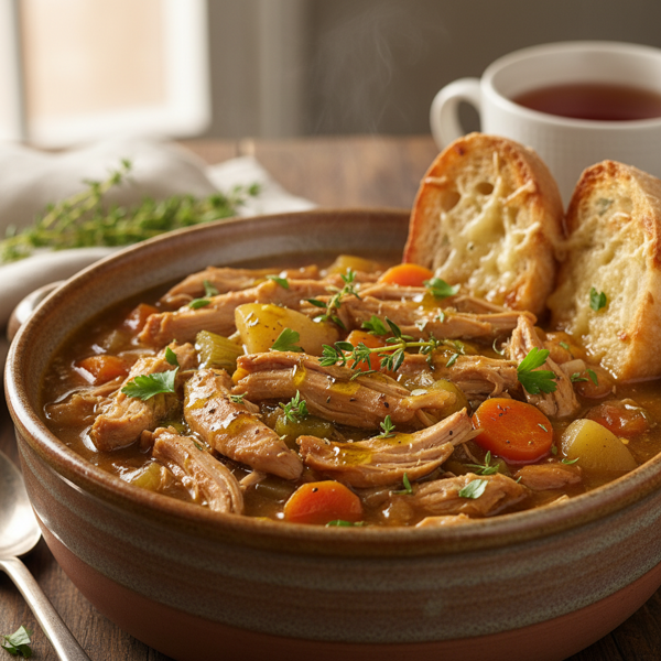 Savory Slow-Cooked Pulled Chicken Stew recipe
